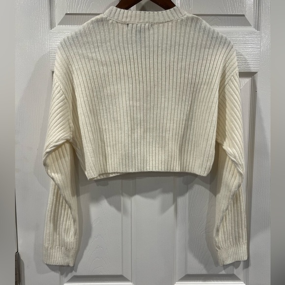 Forever 21 Ribbed Cream Crop Top - Picture 3 of 7